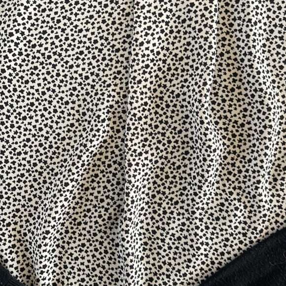 Loft Black Light Long Sleeve Sweater Sheer Star Cheetah Print Back Blouse - Picture 11 of 11
